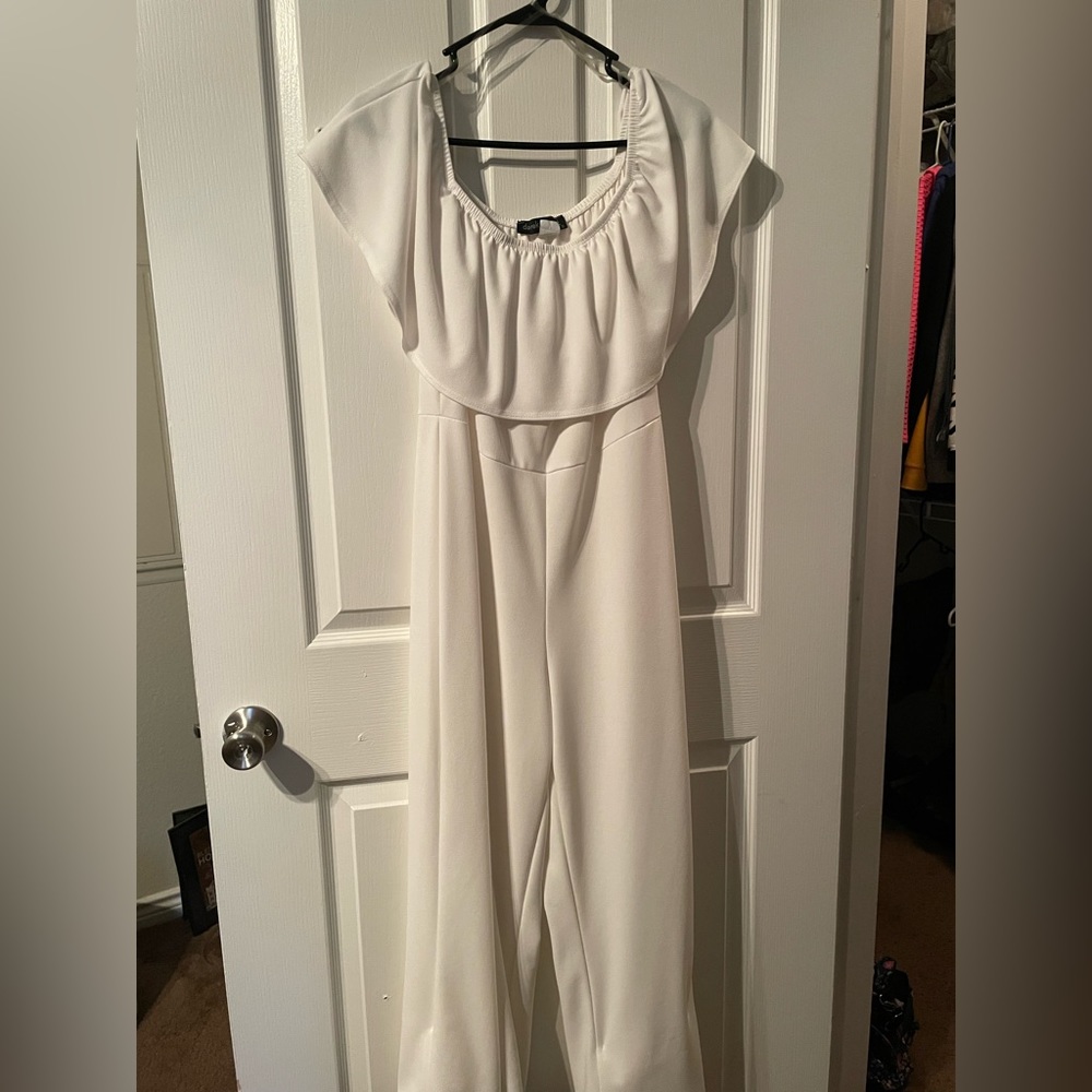 All white jumpsuit